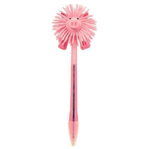 Light Up Pig Spikey Top Pen