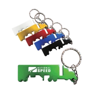 Semi Truck Bottle Opener Keychain