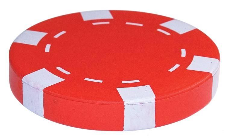 Casino Chip Stress Reliever Balls -Red