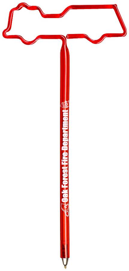 Fire Truck Personalized Pen, Ballpoint Ink, Imprinted Pens.