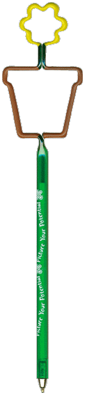 Flower In Pot Novelty Pen, Promotional Pens, Personalized Pens.