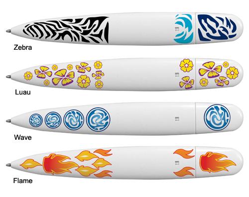 4 - Color Imprint Image. Surfboard Fun Shaped Novelty Pen.  A Novelty Promotional Pen that can be personalized with a unique custom imprinted message.