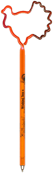 Turkey Promotional Pen, Personalized Pens.  Full View.