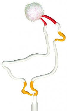 Duck With Santa Hat Shaped Pen