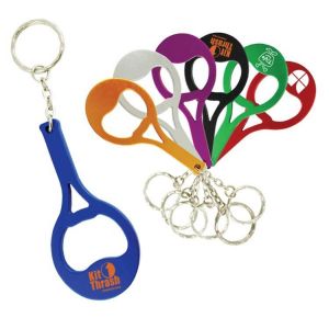 Tennis Racquet Bottle Opener Keychain